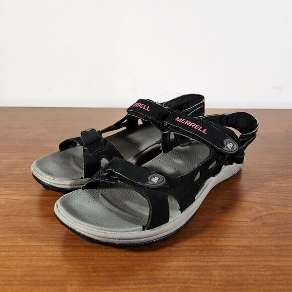 Merrell Cedrus Convertible Hiking Sport Sandals Black Rose Red Womens Size 10 - Picture 2 of 11